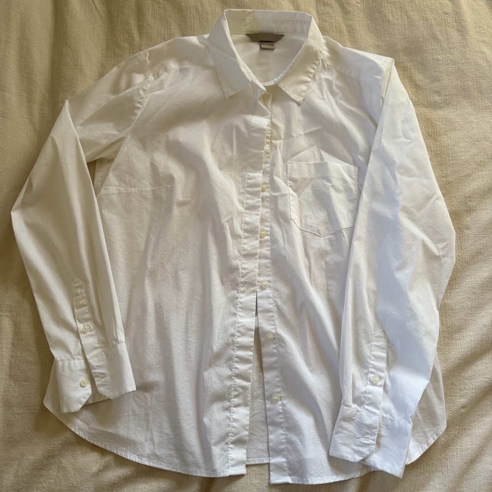 Classic White Women’s Button Up Shirt